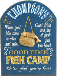 1591 Good Time Fish Camp Personalized Sign