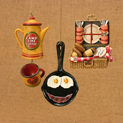 Camp Cooking Ornaments - Trio W3671